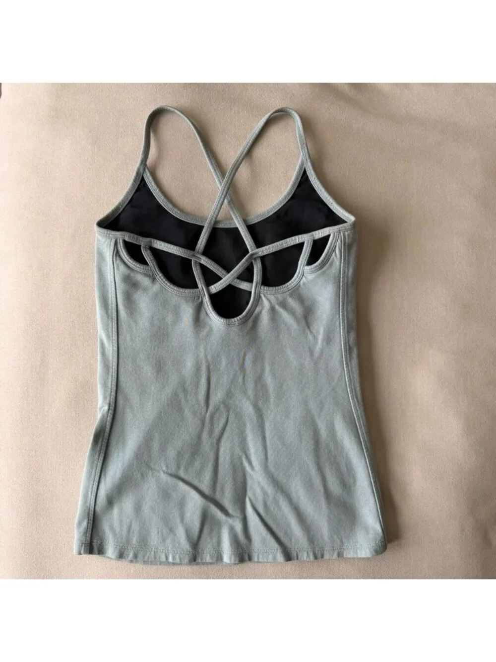 Teal Crossback Seamless Tank